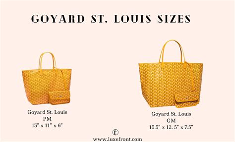 goyard saint louis pm tote|Goyard tote bag size comparison.